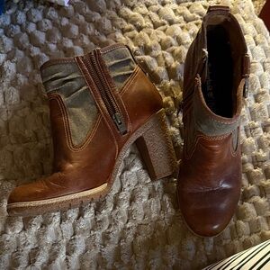 Timberland Brown and Tan Heeled Boots